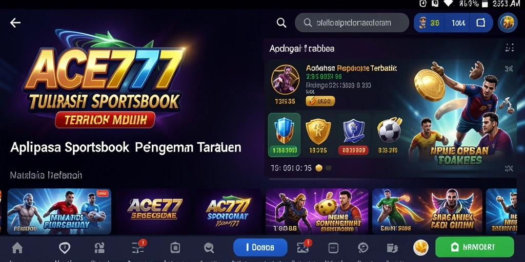 Tampilan menarik dari aplikasi ACE777 saat taruhan berlangsung.
