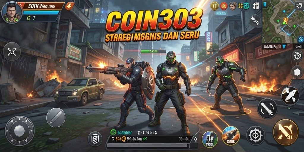 Tampilan gameplay mendebarkan dari COIN303 dengan strategi yang menantang.