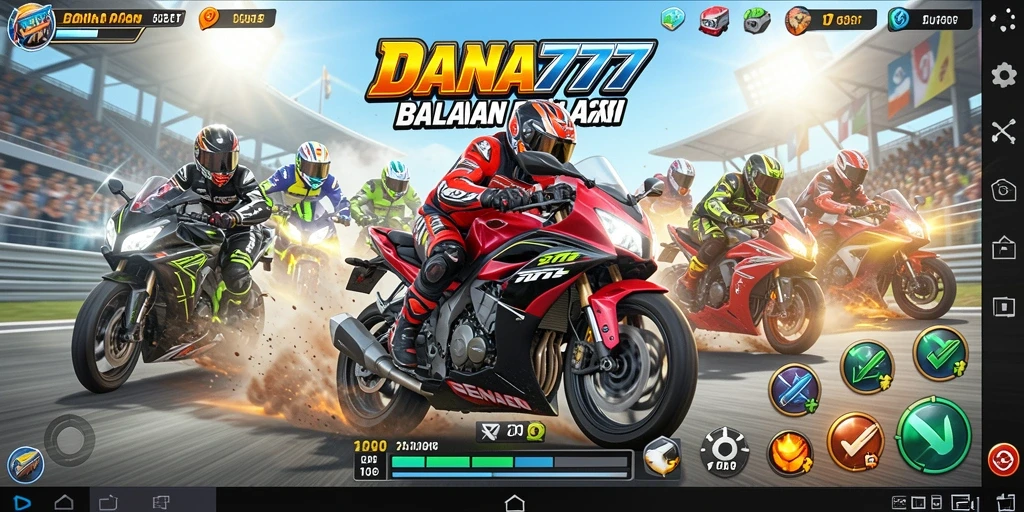 Tampilan aksi balapan motor yang mendebarkan dari DANA777.