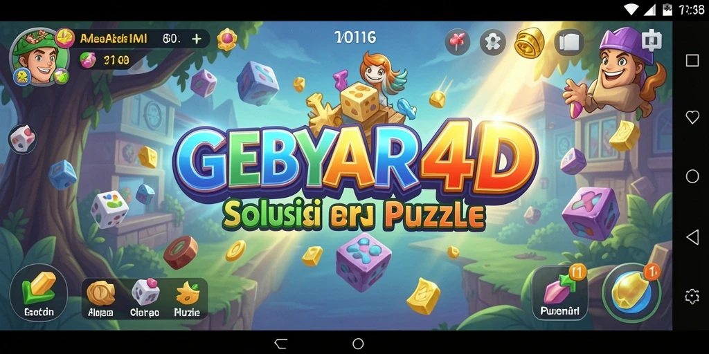 Screenshot dari gameplay GEBYAR4D yang menampilkan tantangan puzzle.