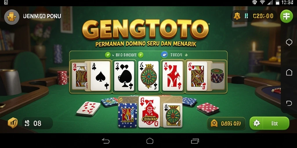 Tampilan gameplay <strong>GENGTOTO</strong> yang menarik dengan aksi domino seru.