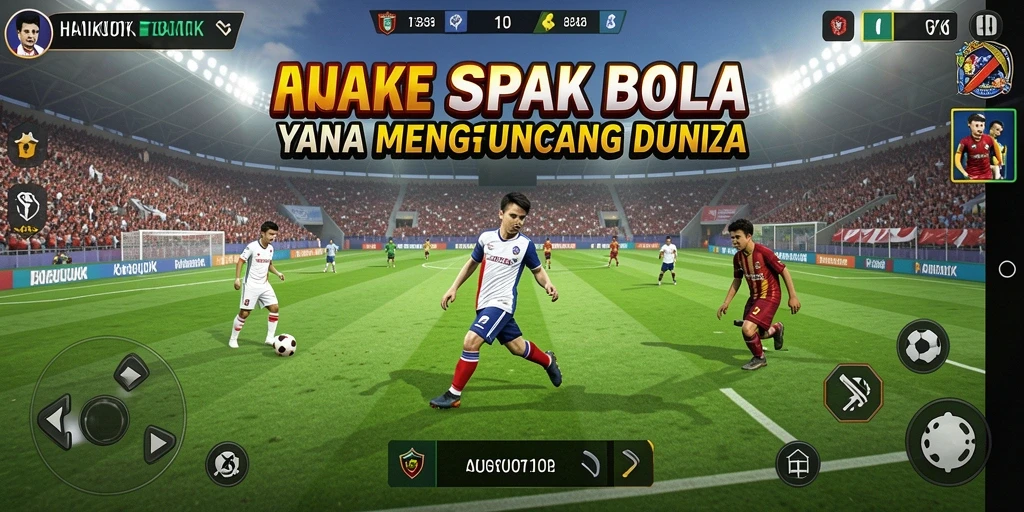 Tangkapan layar utama HAIKUOTK menampilkan intensitas pertandingan sepak bola.