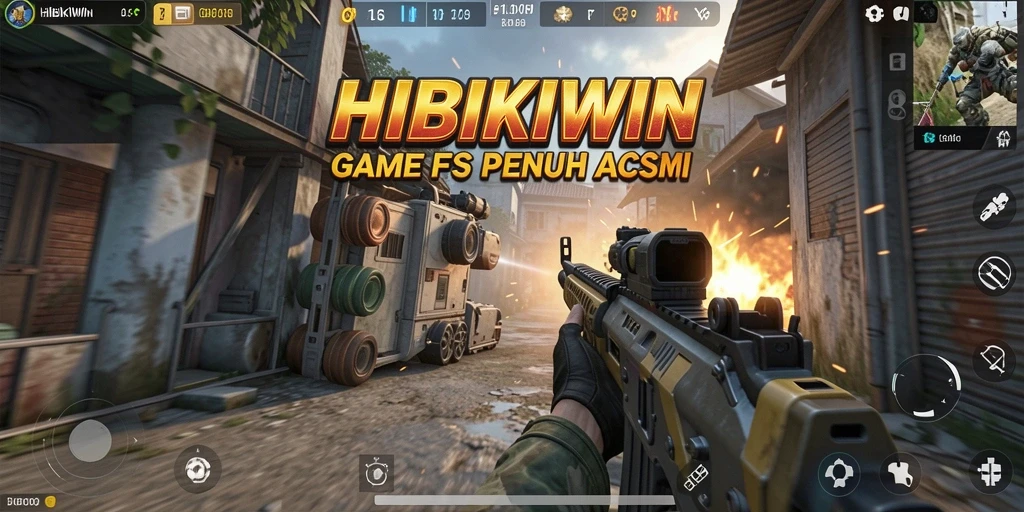 Menampilkan aksi tembak-menembak seru dalam HIBIKIWIN.