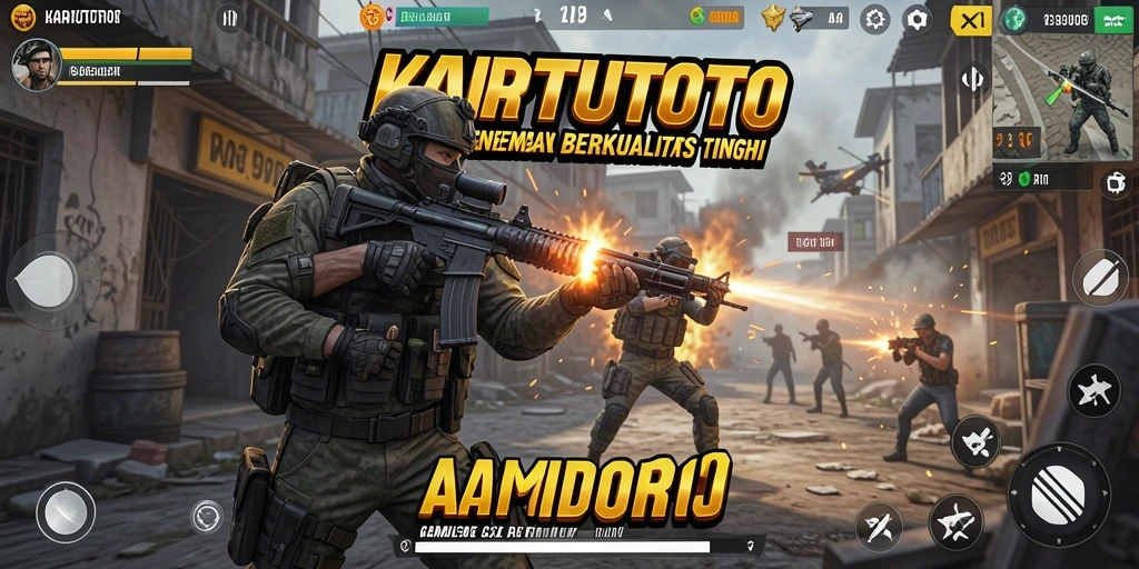 Tangkapan layar KARTUTOTO menampilkan gameplay seru dalam pertempuran FPS.
