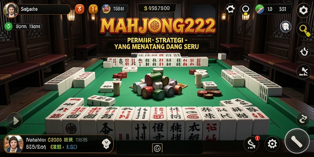 Screenshot gameplay MAHJONG222 menampilkan aksi strategis yang seru.