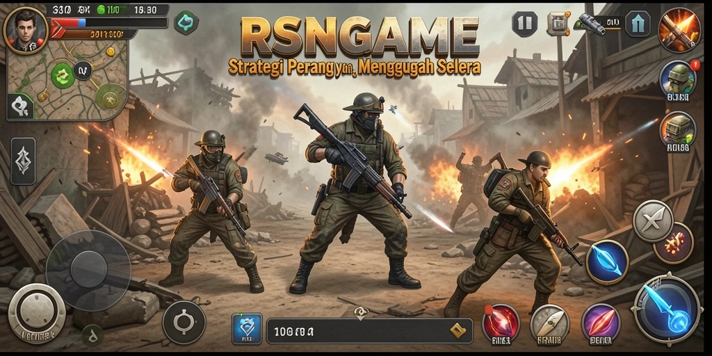 Tampilan gameplay RSNGAME yang mendebarkan dalam pertempuran strategi.