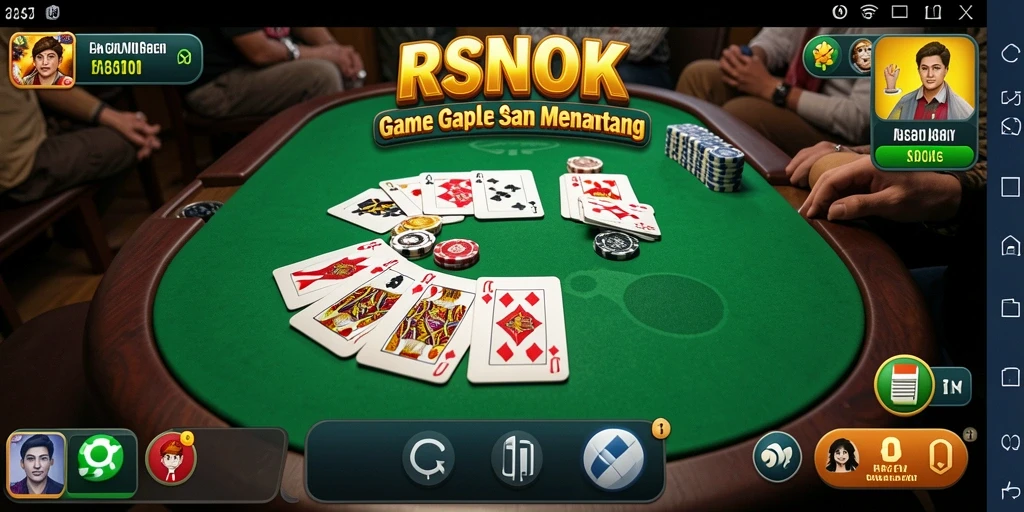 Tampilan gameplay seru dalam permainan Gaple RSNOK.