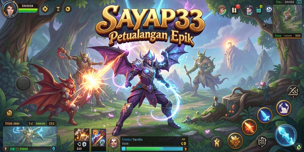 Tampilan gameplay menakjubkan dari SAYAP33 di dunia fantasi.