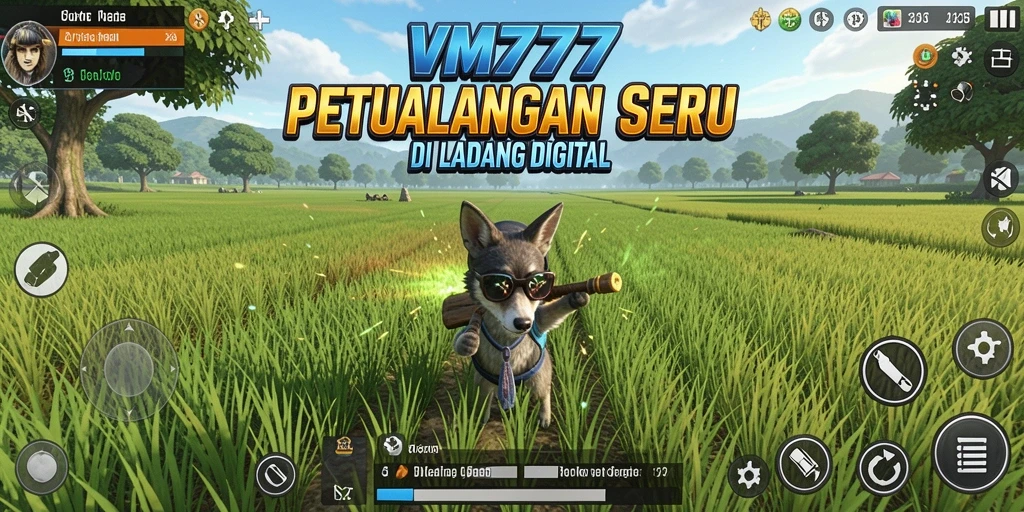 Tangkapan layar utama menunjukkan gameplay seru dalam bertani.